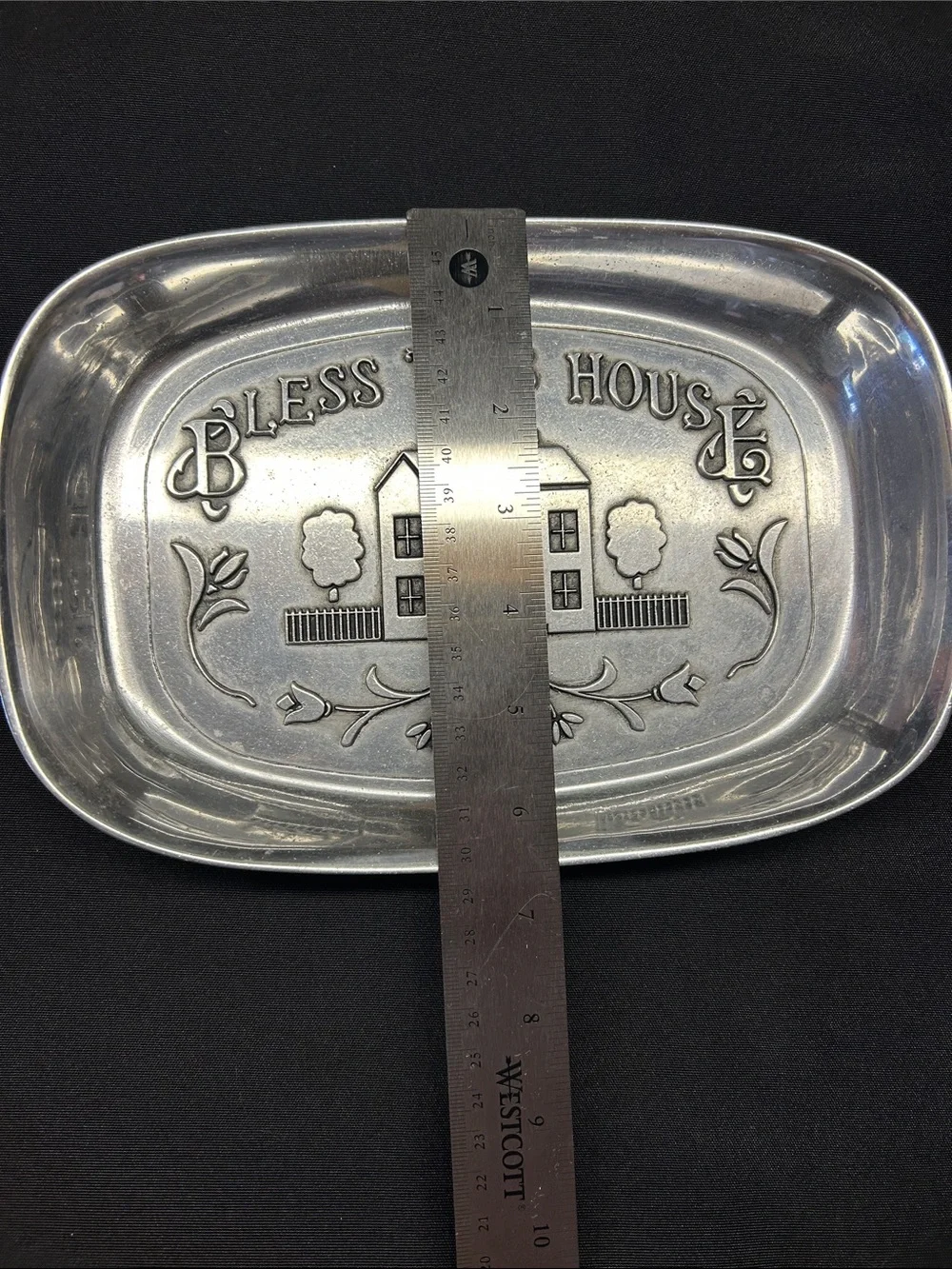 Wilton Armetale Bless this House bread tray